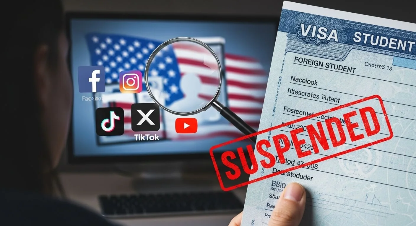 تعليق تأشيرة الطلاب في أمريكا